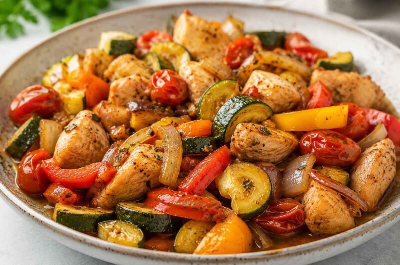 Juicy Air Fryer Chicken and Vegetables